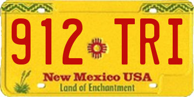 NM license plate 912TRI