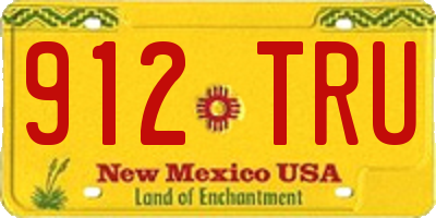 NM license plate 912TRU