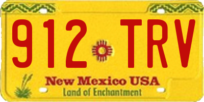 NM license plate 912TRV