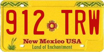 NM license plate 912TRW