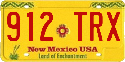 NM license plate 912TRX