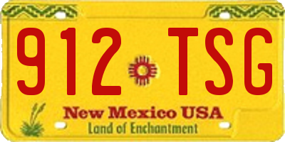 NM license plate 912TSG