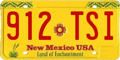 NM license plate 912TSI