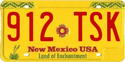 NM license plate 912TSK