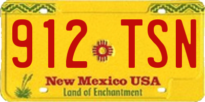 NM license plate 912TSN