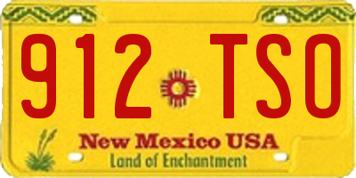 NM license plate 912TSO