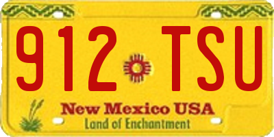 NM license plate 912TSU