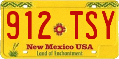 NM license plate 912TSY