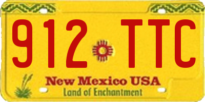 NM license plate 912TTC