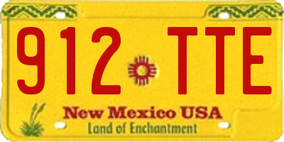 NM license plate 912TTE