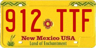 NM license plate 912TTF