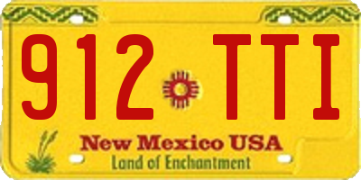 NM license plate 912TTI