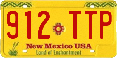 NM license plate 912TTP