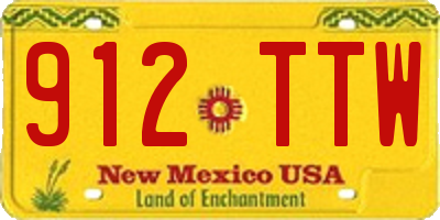 NM license plate 912TTW