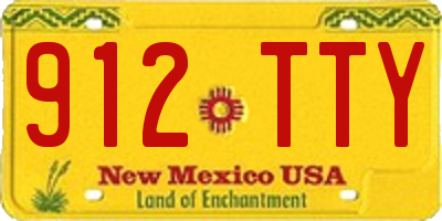 NM license plate 912TTY
