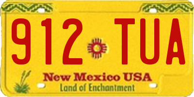 NM license plate 912TUA