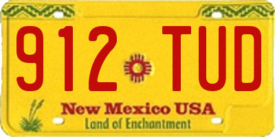 NM license plate 912TUD