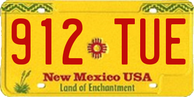NM license plate 912TUE