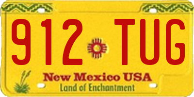 NM license plate 912TUG