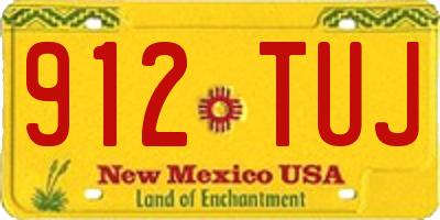 NM license plate 912TUJ