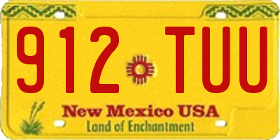 NM license plate 912TUU