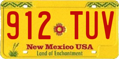 NM license plate 912TUV