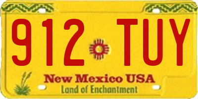 NM license plate 912TUY