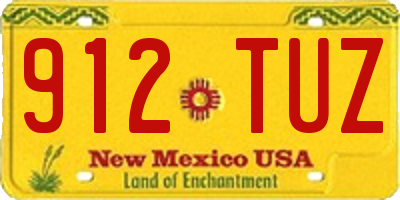 NM license plate 912TUZ