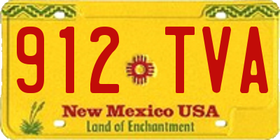 NM license plate 912TVA