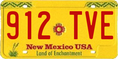 NM license plate 912TVE