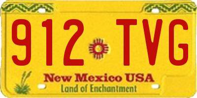 NM license plate 912TVG