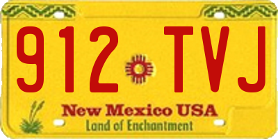 NM license plate 912TVJ