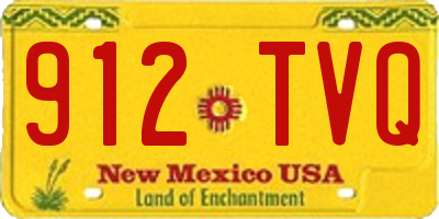 NM license plate 912TVQ