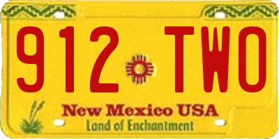 NM license plate 912TWO