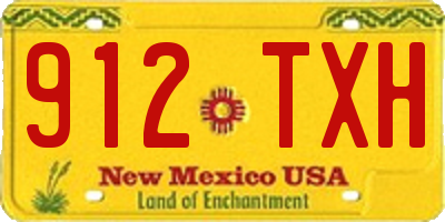 NM license plate 912TXH