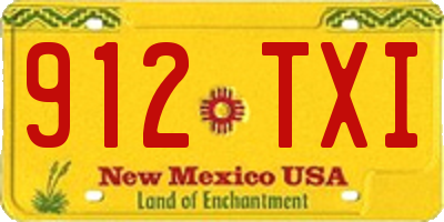 NM license plate 912TXI