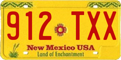 NM license plate 912TXX