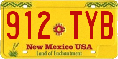 NM license plate 912TYB