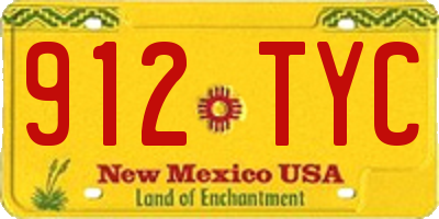 NM license plate 912TYC