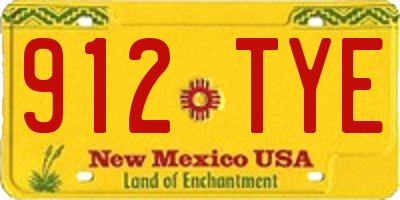 NM license plate 912TYE