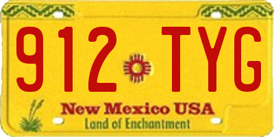 NM license plate 912TYG