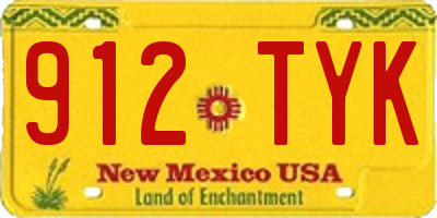 NM license plate 912TYK