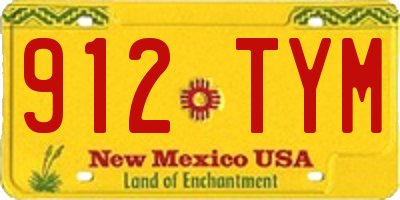 NM license plate 912TYM