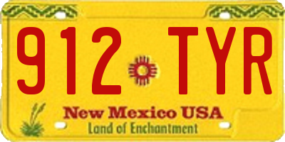 NM license plate 912TYR