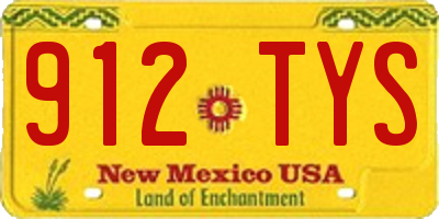 NM license plate 912TYS