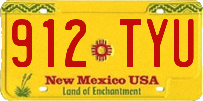 NM license plate 912TYU