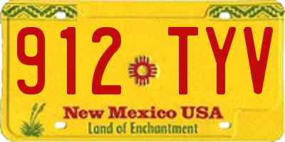 NM license plate 912TYV