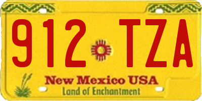 NM license plate 912TZA