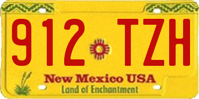 NM license plate 912TZH