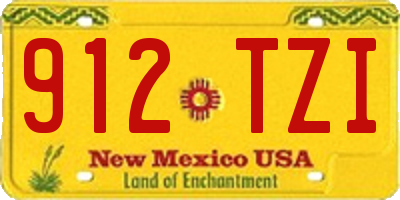 NM license plate 912TZI